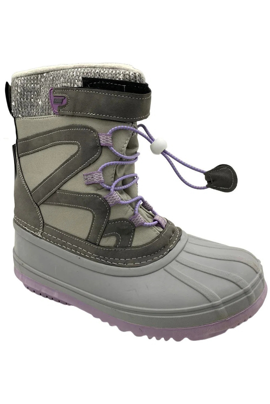 Khombu Women's Ava Snow Boots Gray/Purple - Medium